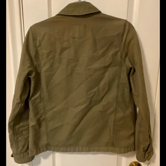 Abercrombie & Fitch army green utility jacket sz S - Picture 2 of 2
